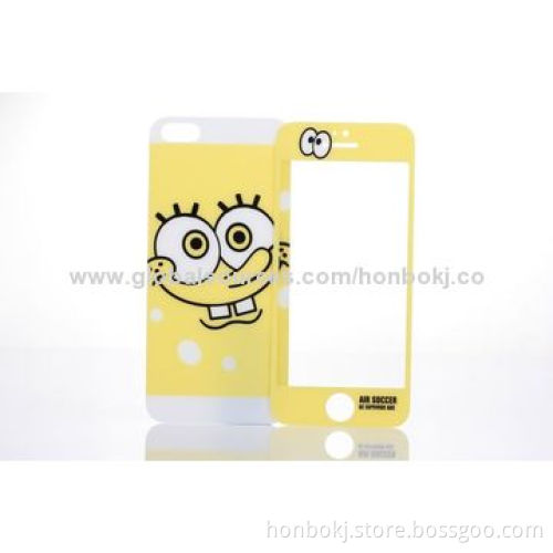 Tempered-glass screen protector with colour printed for iPhone